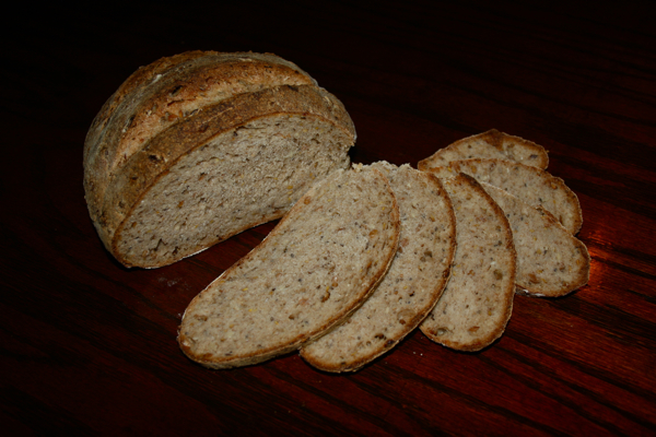 sprouted grain and seeds sourdough bread