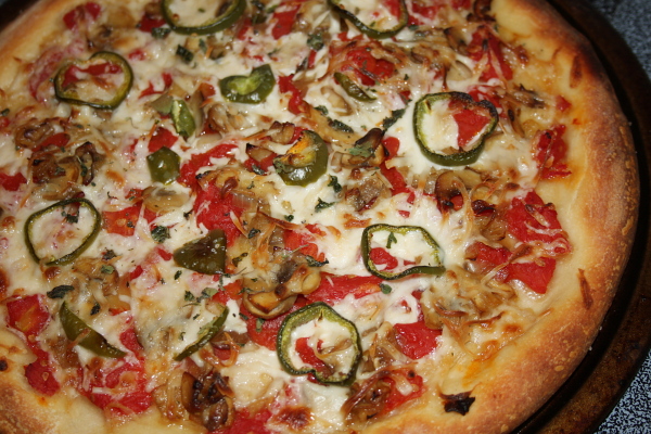organic homegrown homemade sourdough pizza