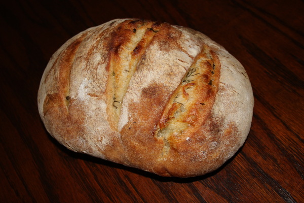 fresh baked sourdough italian olive oil and herb bread